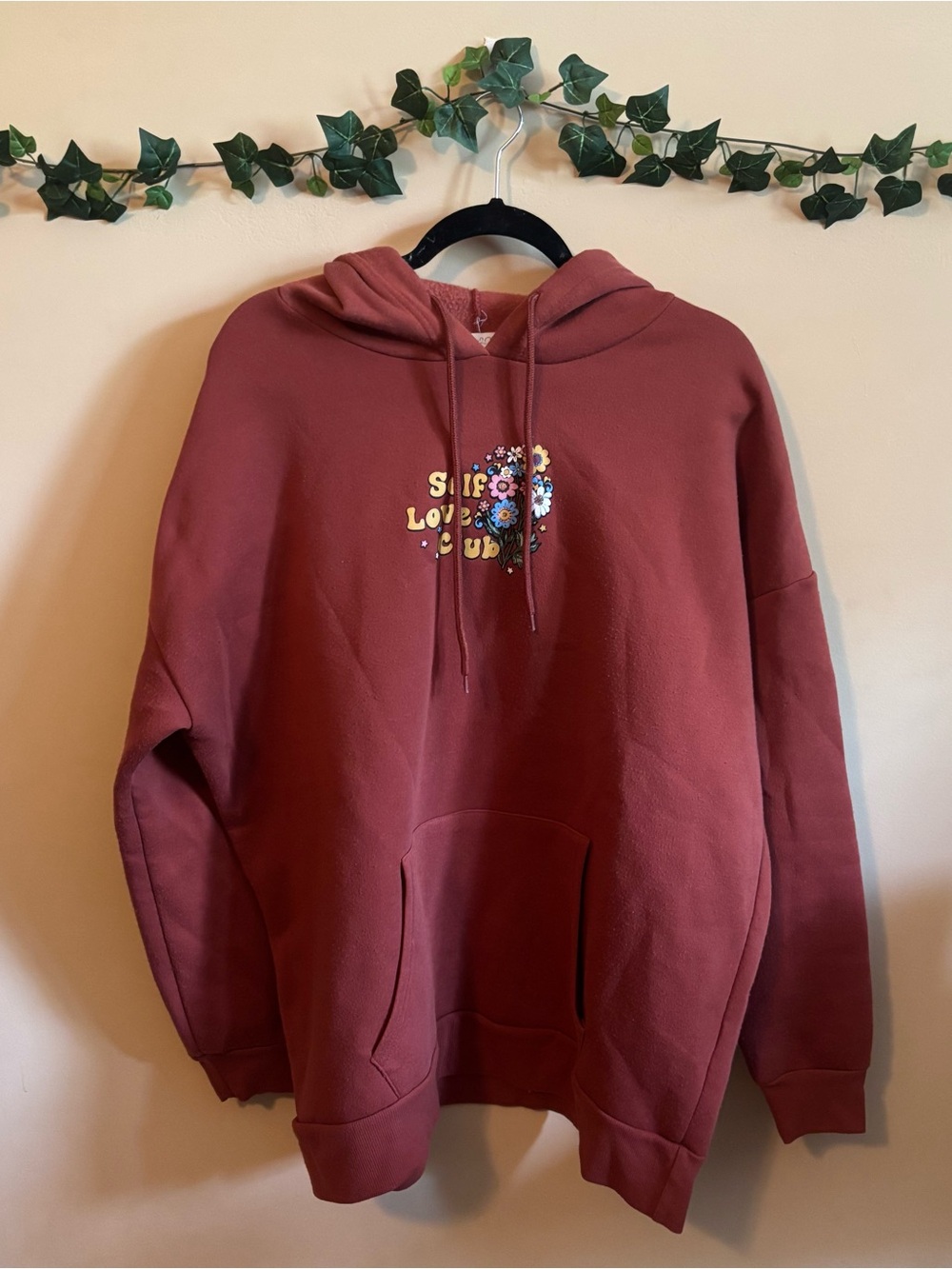 Birch and Stone Women’s Oversized Self Love Positivity Sweatshirt Hoodie